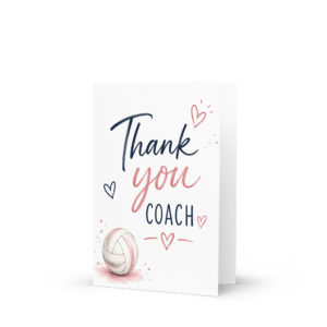 Netball Thank You Coach Card - Pink