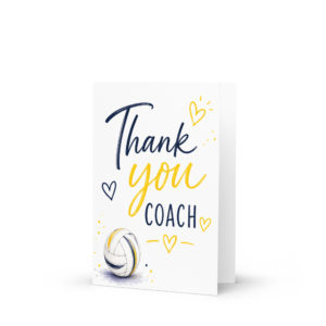 Netball Thank You Coach Card - Yellow