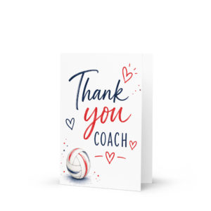 Netball Thank You Coach Card - Red