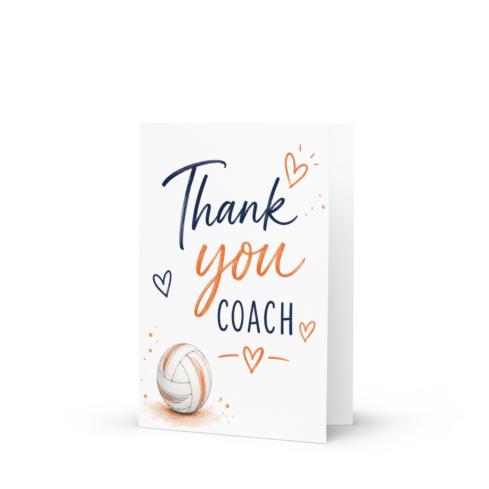 Netball Thank You Coach Card - Orange - Image 2